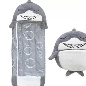 Shark plush sleeping bag set